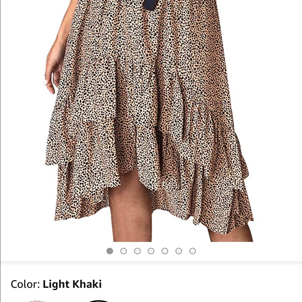 Dalmatian/cheetah print high low midi skirt